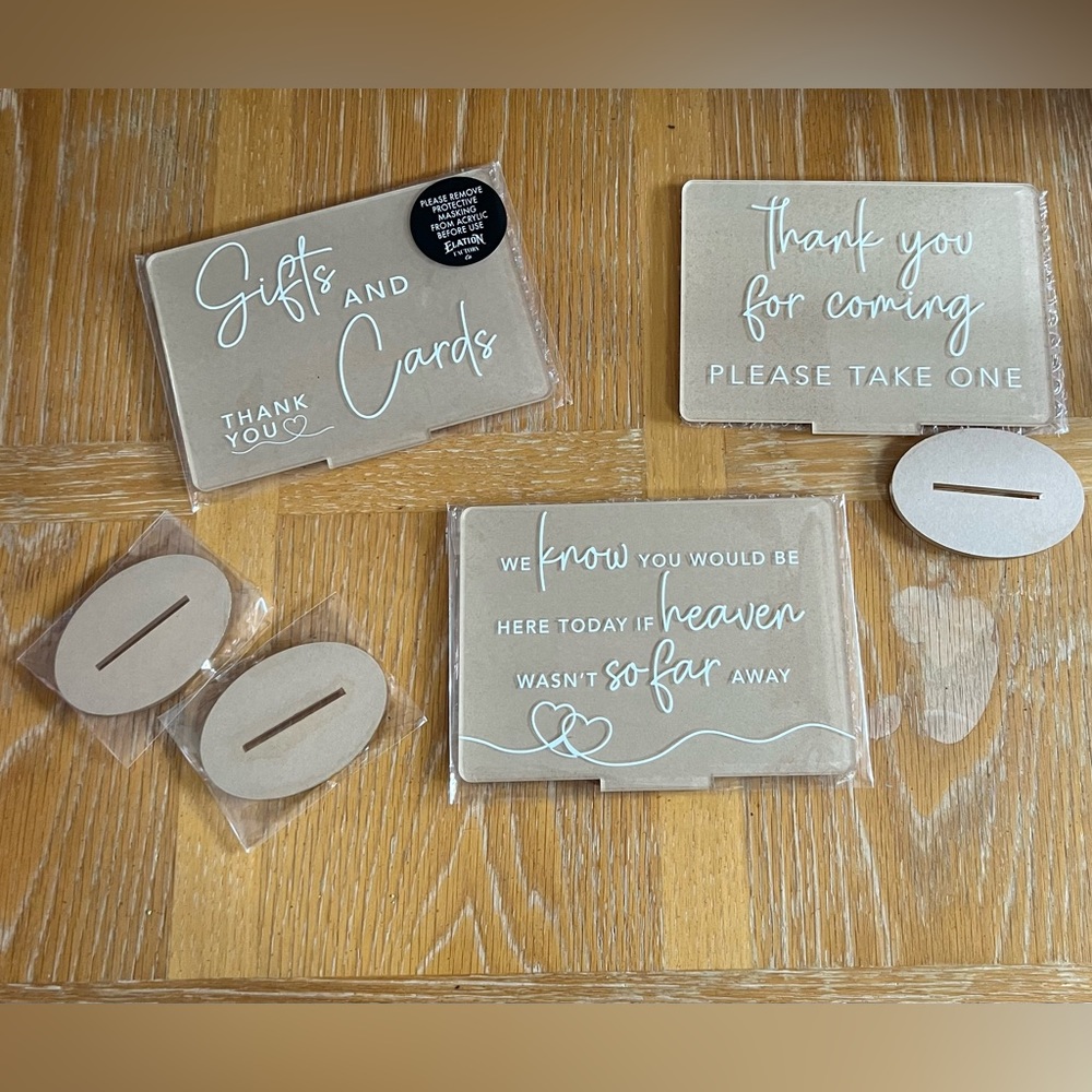Plexiglass Acrylic Wedding Signs